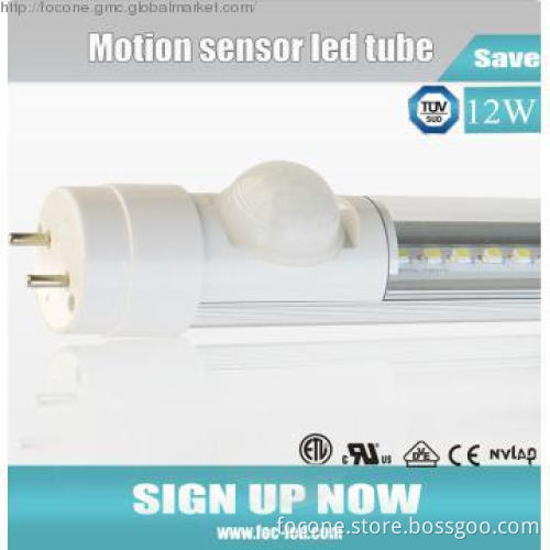 8-10M T8 pir motion sensor led tube 900mm 14w